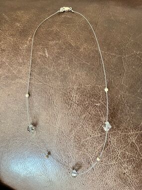 Handcrafted Swarovski Cantaloupe AB Necklace • Sterling Silver • 16.5